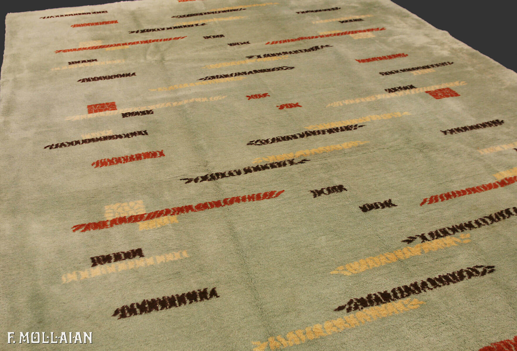 Semi-Antique Turkish Turk Decò Carpet n°:26899762